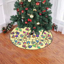 Load image into Gallery viewer, Indigenous Paisley - Vanilla Christmas Tree Skirt 47&quot; x 47&quot; Christmas Tree Skirt e-joyer 
