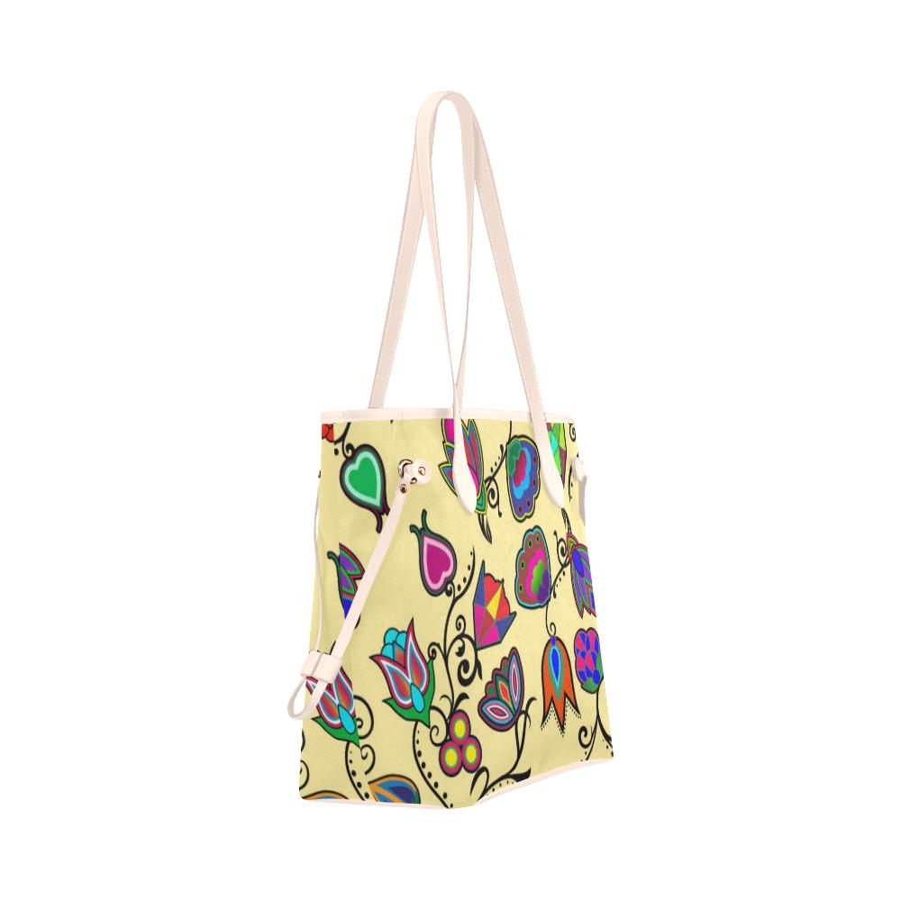 Indigenous Paisley - Vanilla Clover Canvas Tote Bag (Model 1661) Clover Canvas Tote Bag (1661) e-joyer 