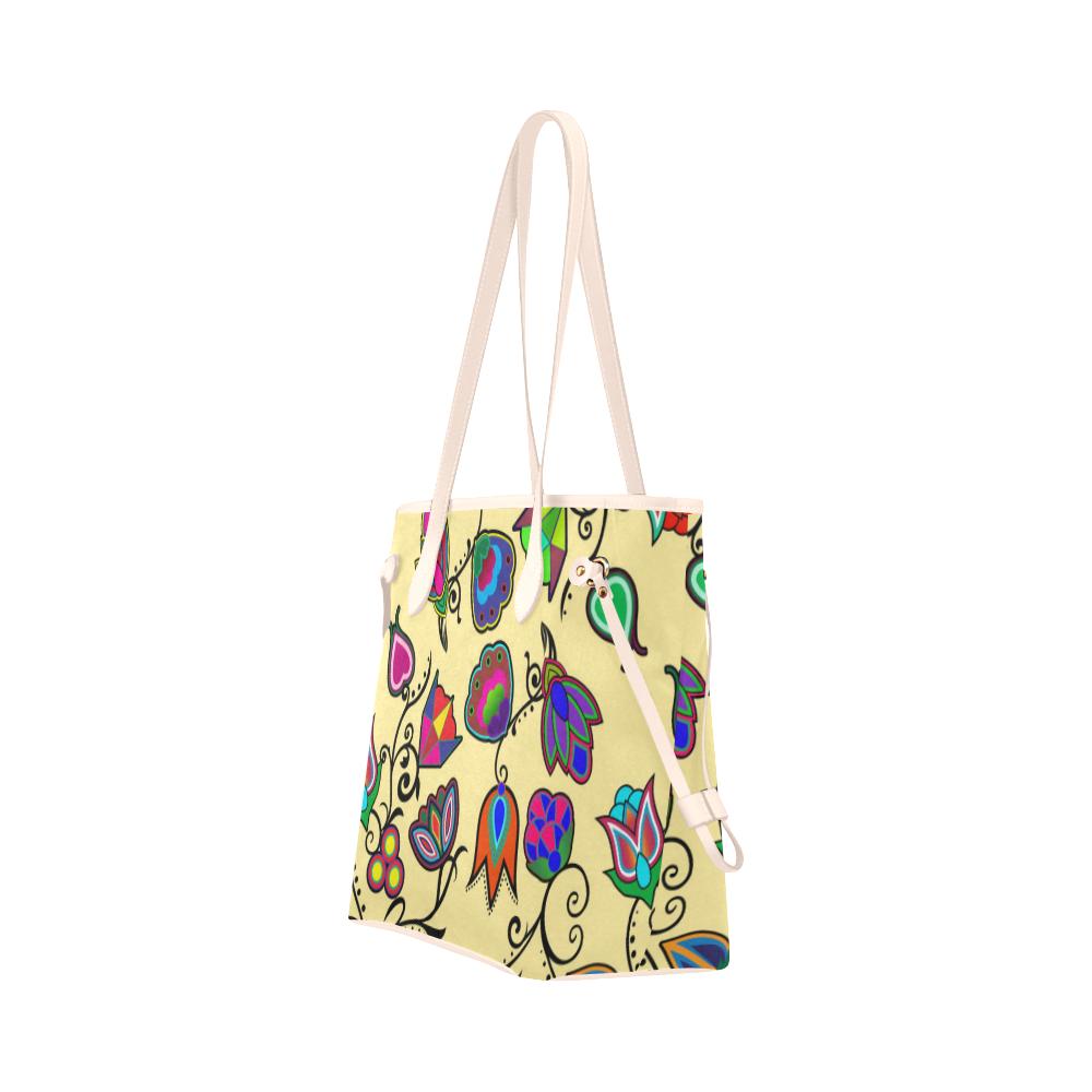 Indigenous Paisley - Vanilla Clover Canvas Tote Bag (Model 1661) Clover Canvas Tote Bag (1661) e-joyer 