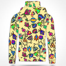 Load image into Gallery viewer, Indigenous Paisley Vanilla Hoodie with Face Cover 49 Dzine 
