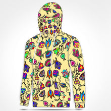 Load image into Gallery viewer, Indigenous Paisley Vanilla Hoodie with Face Cover 49 Dzine 
