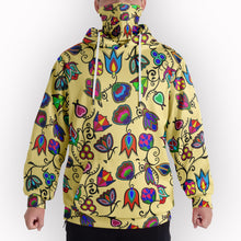 Load image into Gallery viewer, Indigenous Paisley Vanilla Hoodie with Face Cover 49 Dzine 
