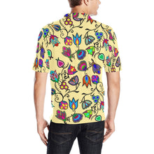 Load image into Gallery viewer, Indigenous Paisley Vanilla Men&#39;s All Over Print Polo Shirt (Model T55) Men&#39;s Polo Shirt (Model T55) e-joyer 
