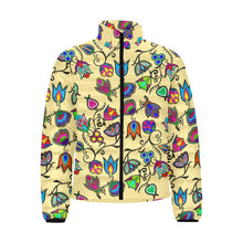 Load image into Gallery viewer, Indigenous Paisley - Vanilla Men&#39;s Stand Collar Padded Jacket (Model H41) Men&#39;s Stand Collar Padded Jacket (H41) e-joyer 
