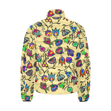 Load image into Gallery viewer, Indigenous Paisley - Vanilla Men&#39;s Stand Collar Padded Jacket (Model H41) Men&#39;s Stand Collar Padded Jacket (H41) e-joyer 
