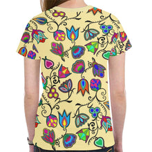 Load image into Gallery viewer, Indigenous Paisley - Vanilla New All Over Print T-shirt for Women (Model T45) New All Over Print T-shirt for Women (T45) e-joyer 
