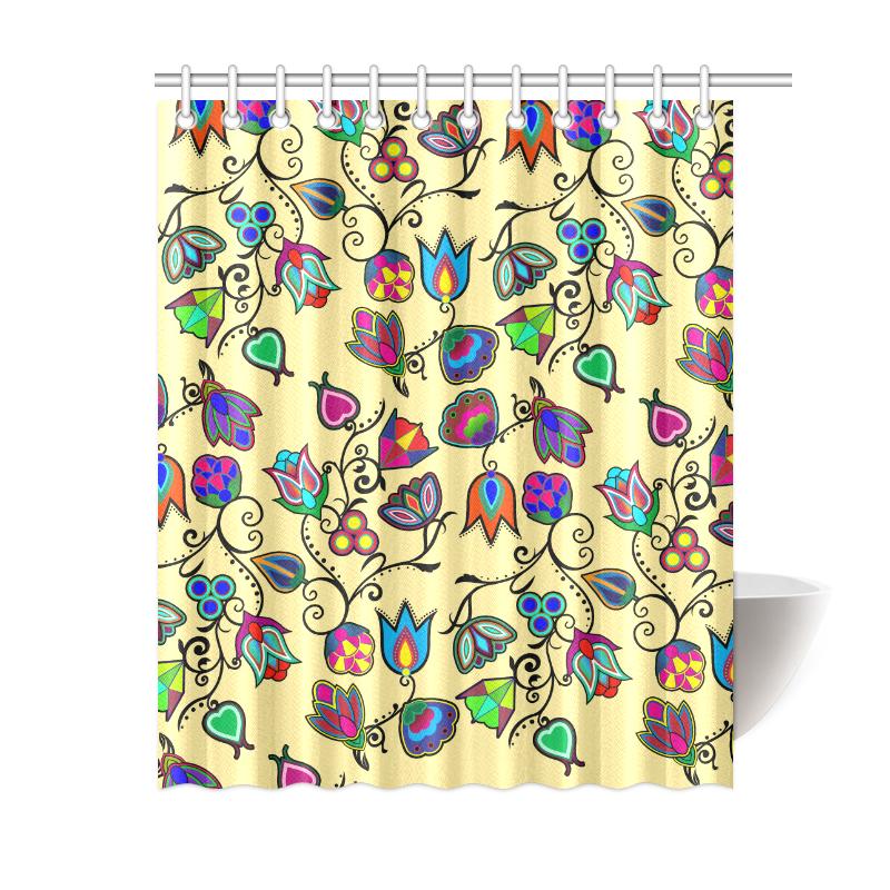 Indigenous Paisley - Vanilla Shower Curtain 60