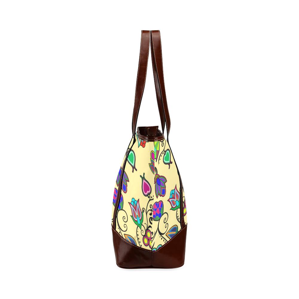 Indigenous Paisley - Vanilla Tote Handbag (Model 1642) Tote Handbags (1642) e-joyer 