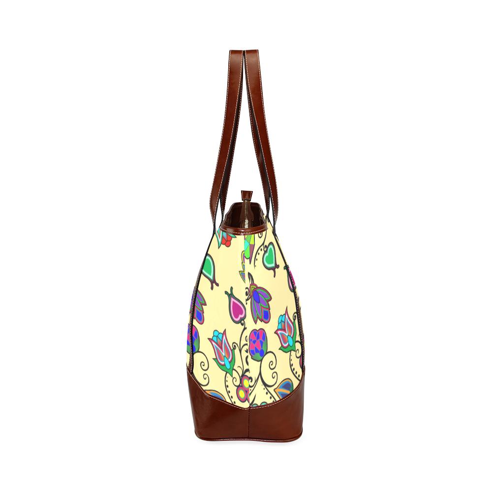 Indigenous Paisley - Vanilla Tote Handbag (Model 1642) Tote Handbags (1642) e-joyer 