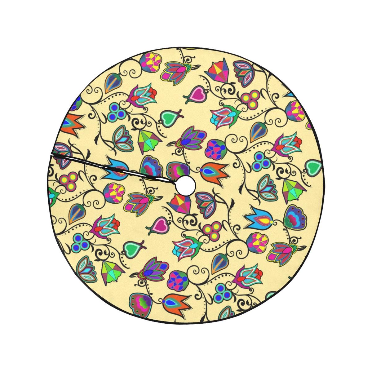 Indigenous Paisley Vanilla Tree Skirt by 49 Dzine