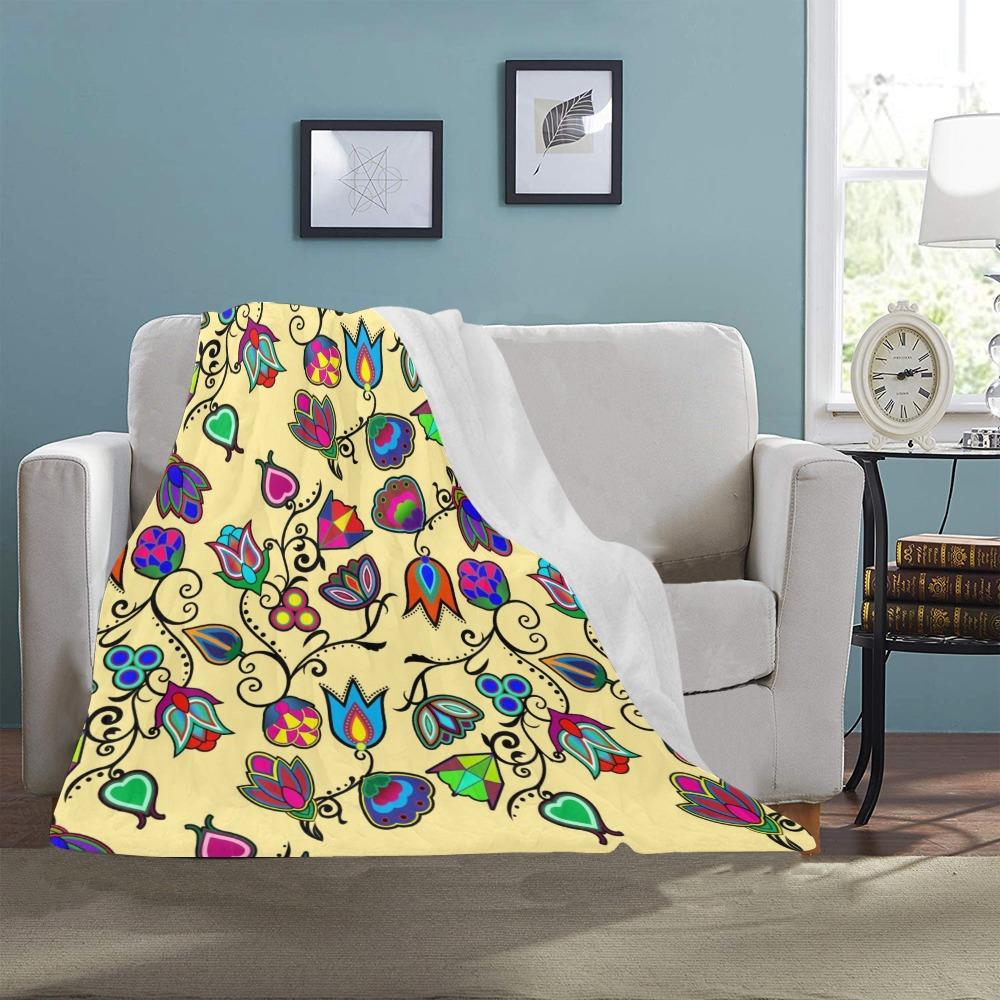 Indigenous Paisley Vanilla Ultra-Soft Micro Fleece Blanket 40"x50" Ultra-Soft Blanket 40''x50'' e-joyer 