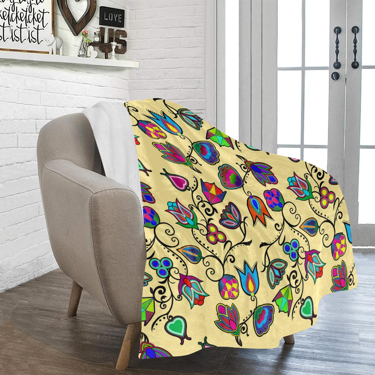 Indigenous Paisley - Vanilla Ultra-Soft Micro Fleece Blanket 50"x60" Ultra-Soft Blanket 50''x60'' e-joyer 