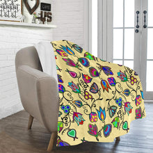 Load image into Gallery viewer, Indigenous Paisley - Vanilla Ultra-Soft Micro Fleece Blanket 50&quot;x60&quot; Ultra-Soft Blanket 50&#39;&#39;x60&#39;&#39; e-joyer 
