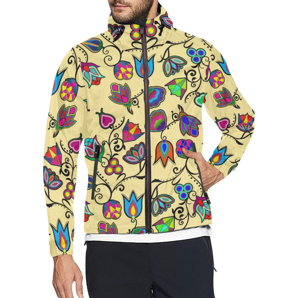 Indigenous Paisley - Vanilla Unisex All Over Print Windbreaker (Model H23) All Over Print Windbreaker for Men (H23) e-joyer 