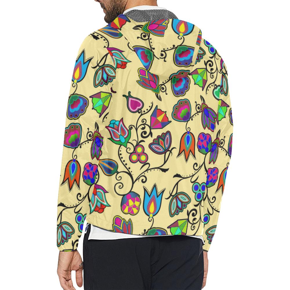 Indigenous Paisley - Vanilla Unisex All Over Print Windbreaker (Model H23) All Over Print Windbreaker for Men (H23) e-joyer 