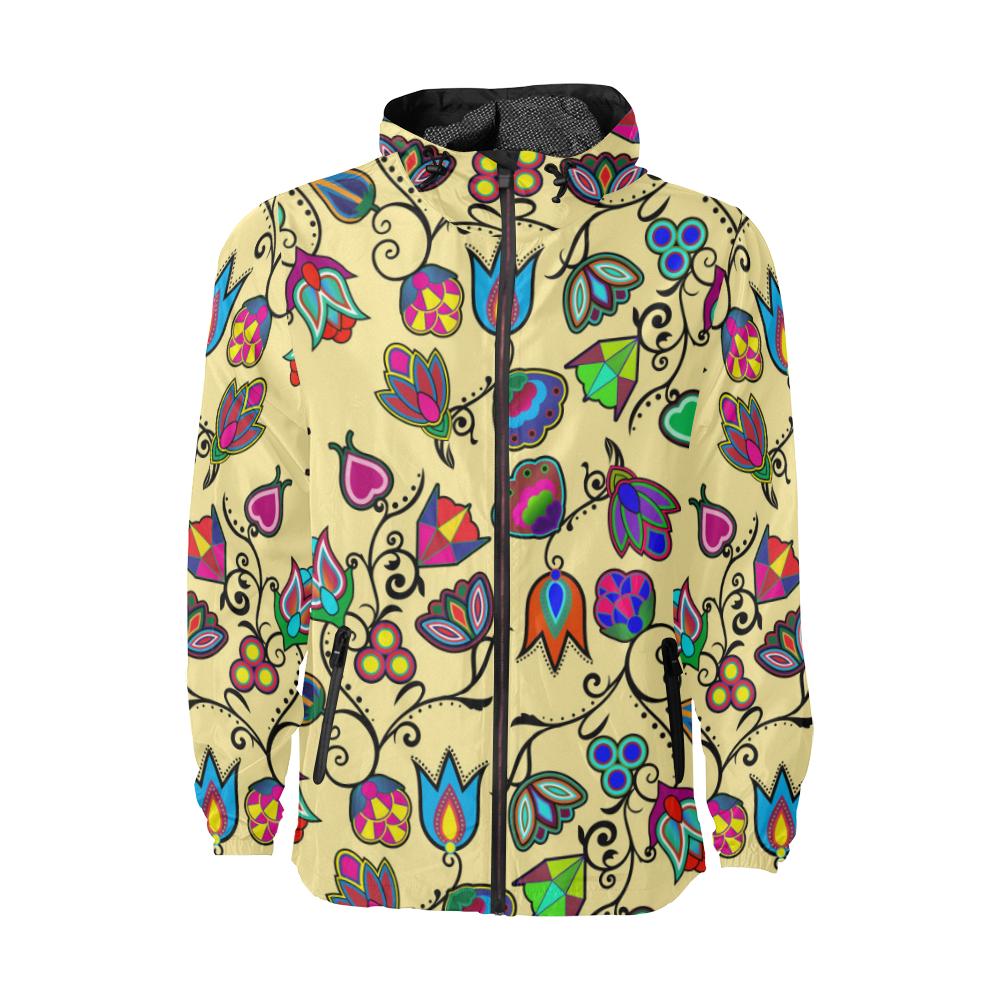 Indigenous Paisley - Vanilla Unisex All Over Print Windbreaker (Model H23) All Over Print Windbreaker for Men (H23) e-joyer 