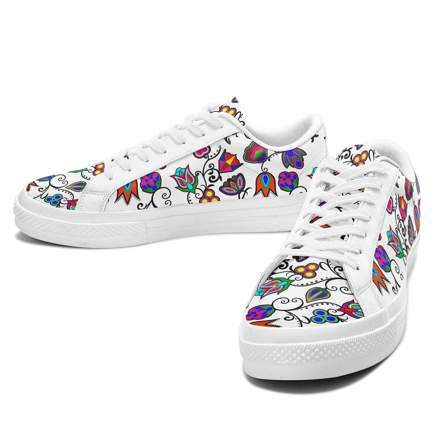 Indigenous Paisley White Aapisi Low Top Canvas Shoes White Sole 49 Dzine 