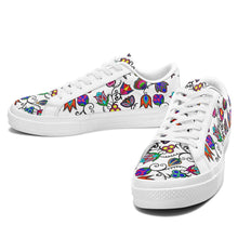 Load image into Gallery viewer, Indigenous Paisley White Aapisi Low Top Canvas Shoes White Sole 49 Dzine 
