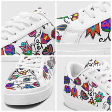 Load image into Gallery viewer, Indigenous Paisley White Aapisi Low Top Canvas Shoes White Sole 49 Dzine 
