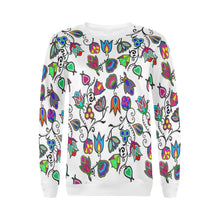 Load image into Gallery viewer, Indigenous Paisley White All Over Print Crewneck Sweatshirt for Women (Model H18) Crewneck Sweatshirt for Women (H18) e-joyer 
