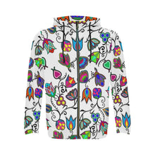 Load image into Gallery viewer, Indigenous Paisley - White All Over Print Full Zip Hoodie for Men (Model H14) All Over Print Full Zip Hoodie for Men (H14) e-joyer 
