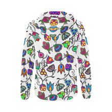 Load image into Gallery viewer, Indigenous Paisley - White All Over Print Full Zip Hoodie for Women (Model H14) All Over Print Full Zip Hoodie for Women (H14) e-joyer 
