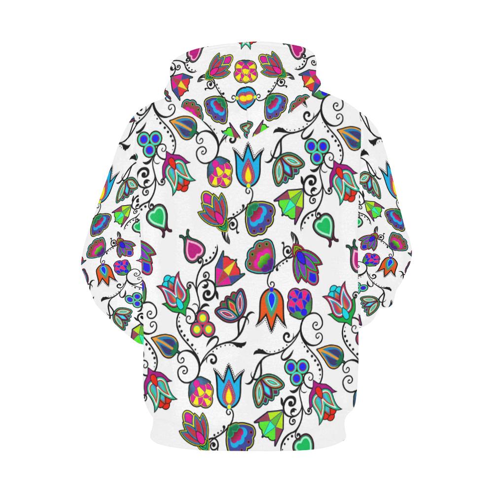 Indigenous Paisley - White All Over Print Hoodie for Women (USA Size) (Model H13) All Over Print Hoodie for Women (H13) e-joyer 