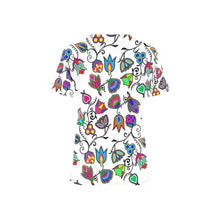 Load image into Gallery viewer, Indigenous Paisley White All Over Print Scrub Top Scrub Top e-joyer 
