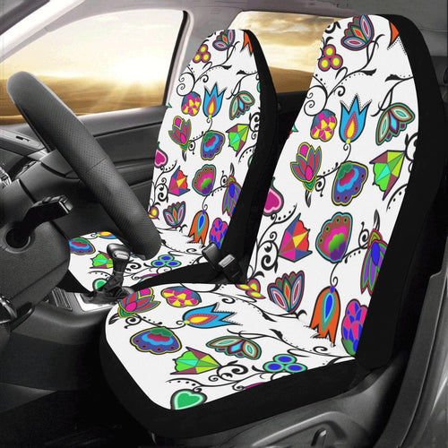 Indigenous Paisley - White Car Seat Covers (Set of 2) Car Seat Covers e-joyer 