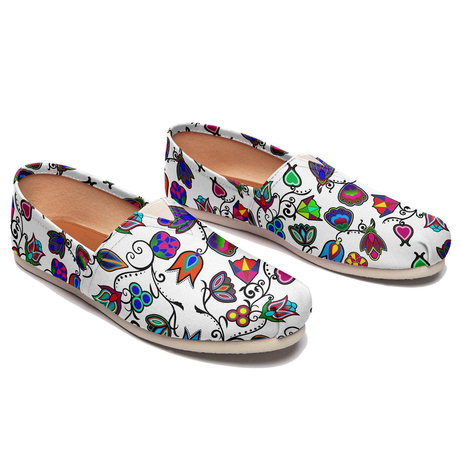 Indigenous Paisley White Casual Unisex Slip On Shoe Herman 