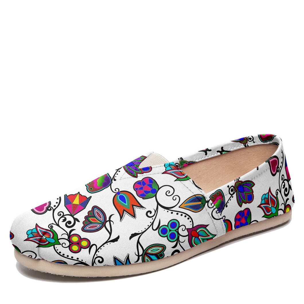 Indigenous Paisley White Casual Unisex Slip On Shoe Herman 