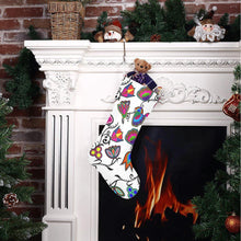 Load image into Gallery viewer, Indigenous Paisley - White Christmas Stocking Christmas Stocking e-joyer 
