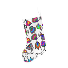 Load image into Gallery viewer, Indigenous Paisley - White Christmas Stocking Christmas Stocking e-joyer 
