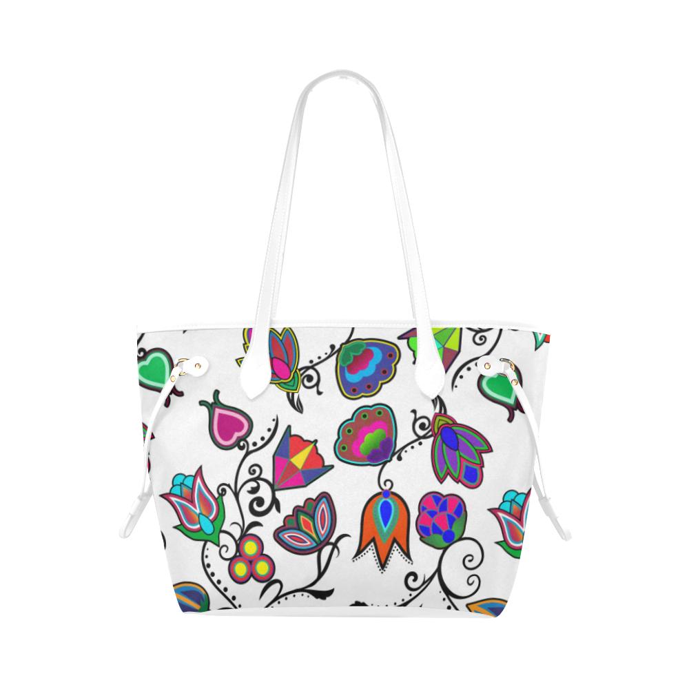 Indigenous Paisley - White Clover Canvas Tote Bag (Model 1661) Clover Canvas Tote Bag (1661) e-joyer 