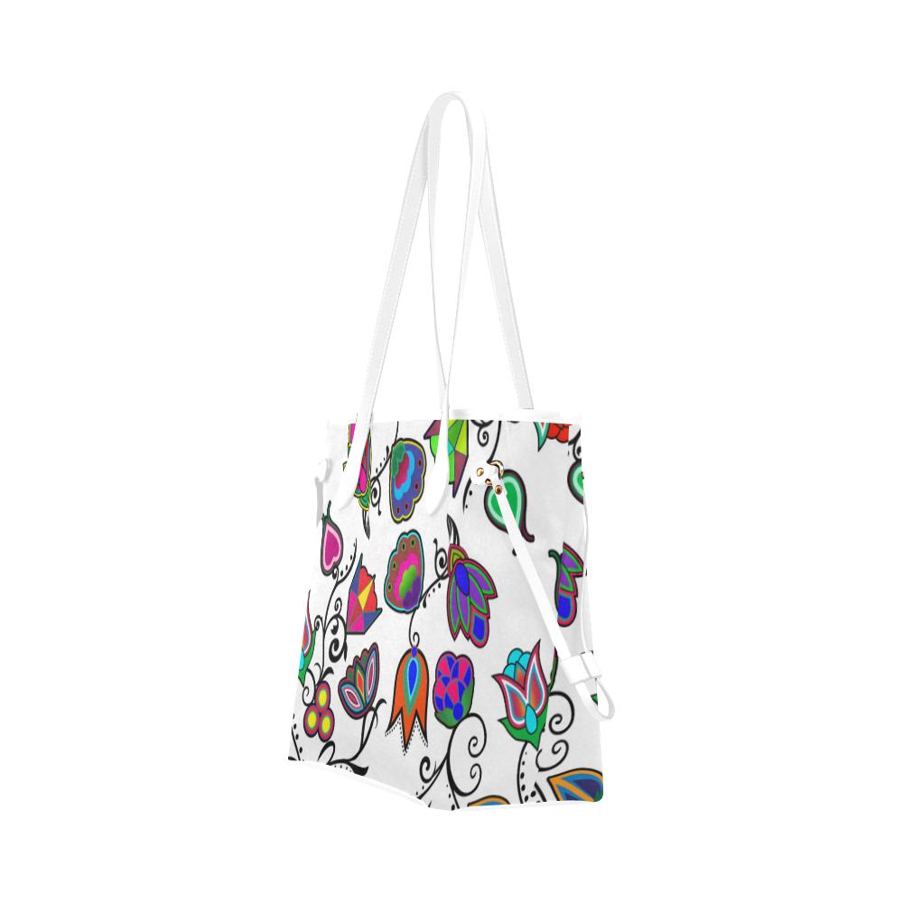 Indigenous Paisley - White Clover Canvas Tote Bag (Model 1661) Clover Canvas Tote Bag (1661) e-joyer 