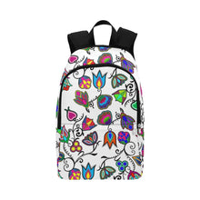 Load image into Gallery viewer, Indigenous Paisley White Fabric Backpack for Adult (Model 1659) Casual Backpack for Adult (1659) e-joyer 
