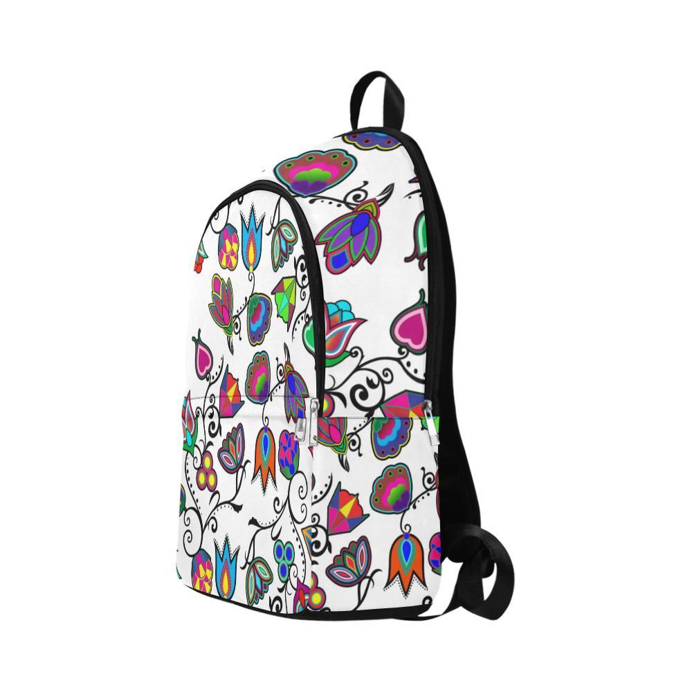 Indigenous Paisley White Fabric Backpack for Adult (Model 1659) Casual Backpack for Adult (1659) e-joyer 