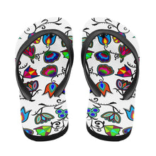 Load image into Gallery viewer, Indigenous Paisley White Flip Flops 49 Dzine 
