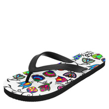 Load image into Gallery viewer, Indigenous Paisley White Flip Flops 49 Dzine 
