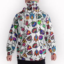 Load image into Gallery viewer, Indigenous Paisley White Hoodie with Face Cover 49 Dzine 
