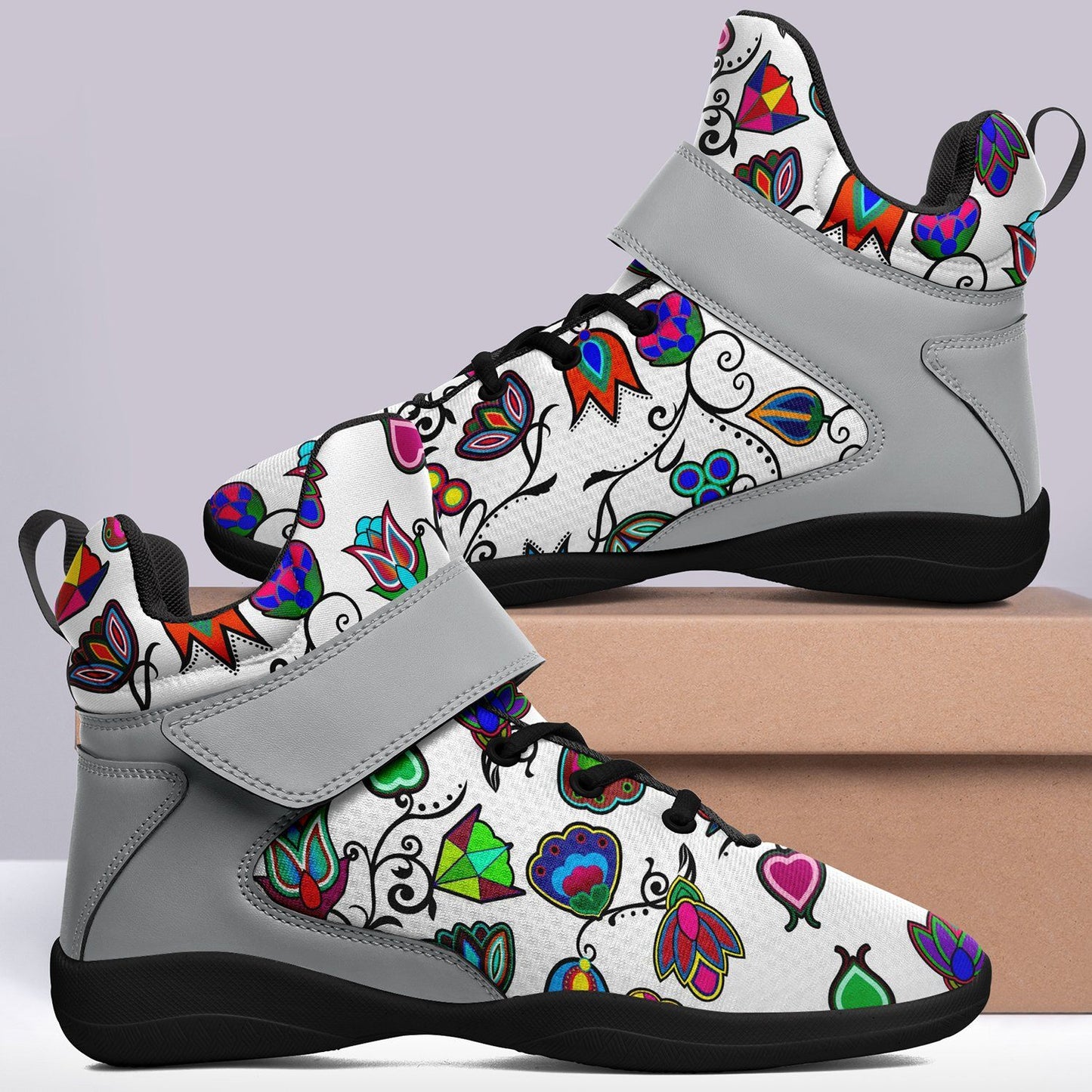 Indigenous Paisley White Ipottaa Basketball / Sport High Top Shoes 49 Dzine 