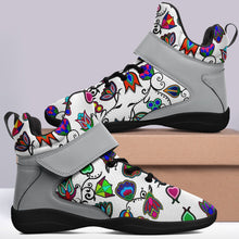 Load image into Gallery viewer, Indigenous Paisley White Ipottaa Basketball / Sport High Top Shoes 49 Dzine 
