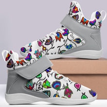 Load image into Gallery viewer, Indigenous Paisley White Ipottaa Basketball / Sport High Top Shoes 49 Dzine 
