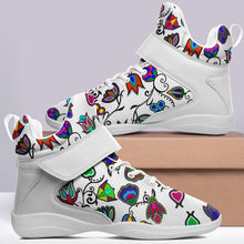 Load image into Gallery viewer, Indigenous Paisley White Ipottaa Basketball / Sport High Top Shoes 49 Dzine 
