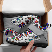 Load image into Gallery viewer, Indigenous Paisley White Ipottaa Basketball / Sport High Top Shoes 49 Dzine 
