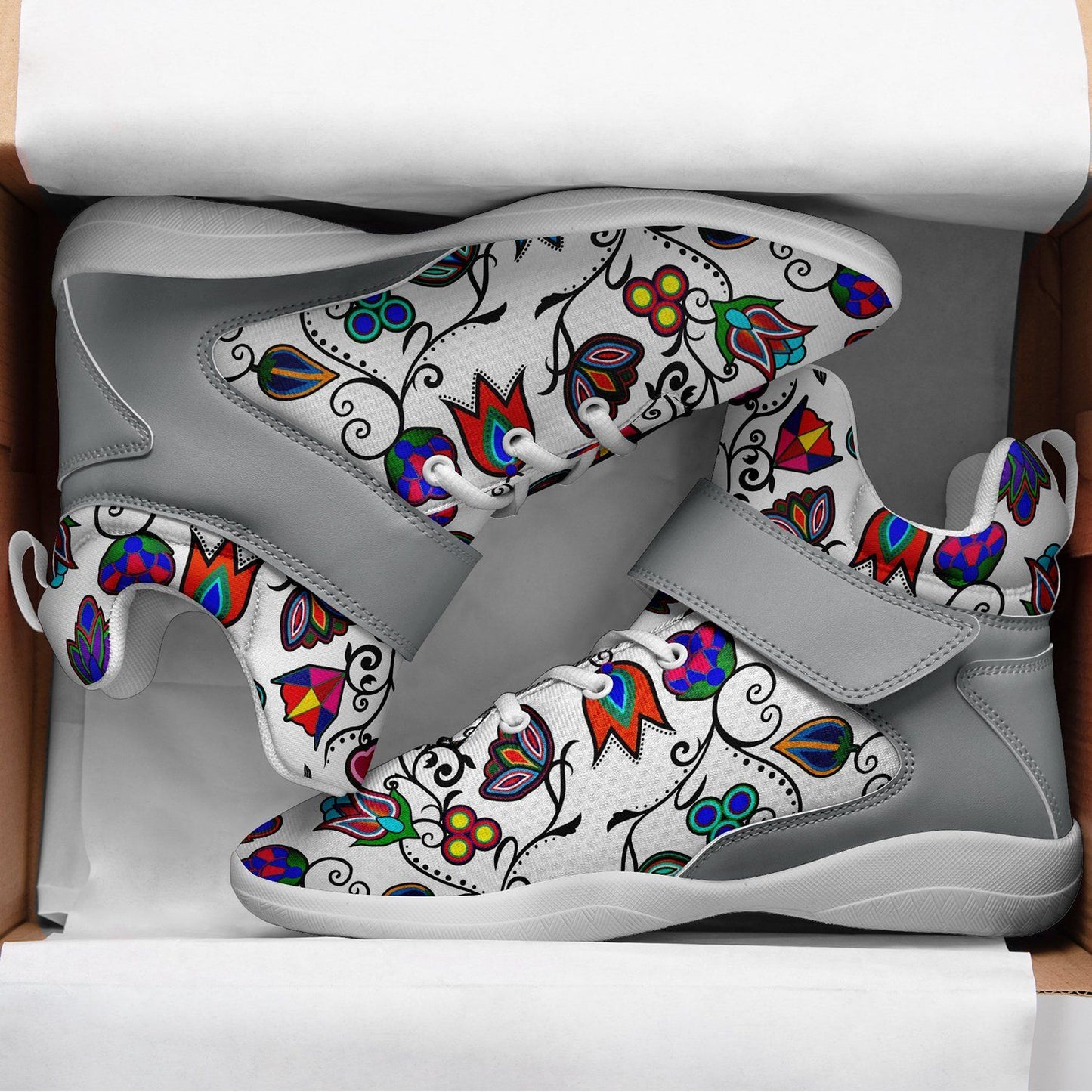 Indigenous Paisley White Ipottaa Basketball / Sport High Top Shoes 49 Dzine 