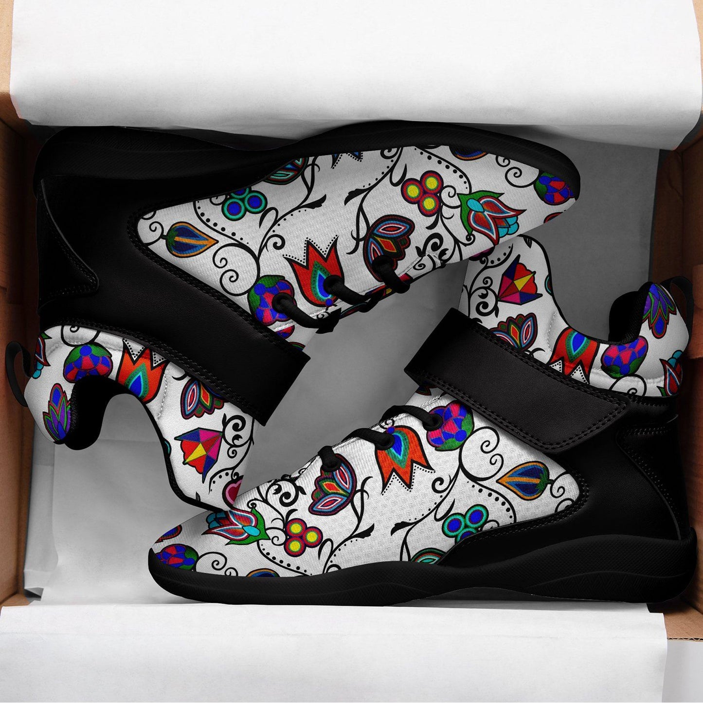 Indigenous Paisley White Ipottaa Basketball / Sport High Top Shoes 49 Dzine 