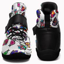 Load image into Gallery viewer, Indigenous Paisley White Ipottaa Basketball / Sport High Top Shoes - Black Sole 49 Dzine 
