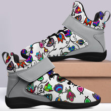 Load image into Gallery viewer, Indigenous Paisley White Ipottaa Basketball / Sport High Top Shoes - Black Sole 49 Dzine 
