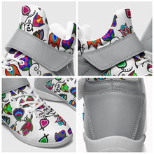 Load image into Gallery viewer, Indigenous Paisley White Ipottaa Basketball / Sport High Top Shoes - White Sole 49 Dzine 
